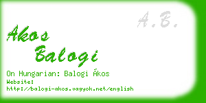 akos balogi business card